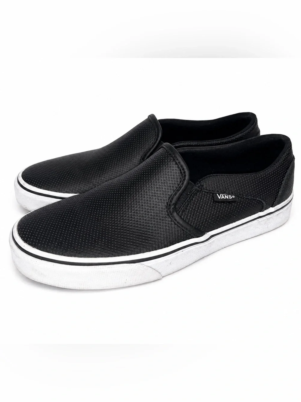 Vans Women’s Asher Perforated Slip On Sneakers Shoes Sz 8.5